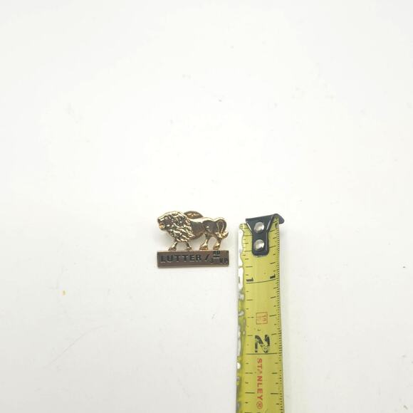 Vintage Lions Club Gold-Tone Pin Lutter / 3rd VP Lion Lapel Badge Collectible - Picture 3 of 4